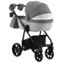 Коляска 2 в 1 Adamex Hybryd Plus BR242 графіт - сіра шкіра (видавлений точка)