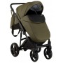 Коляска 2 в 1 Bair Mirello кожа 100% M-35/30 хаки - черный