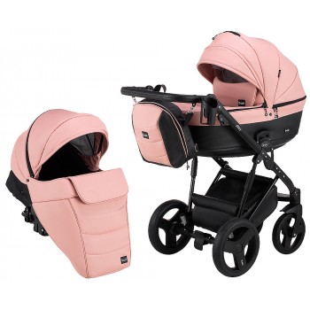 Коляска 2 в 1 Bair Play BP-44/69 рожевий пудра-чорний