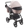 Коляска 2 в 1 Bair City Soft 455 капучино - черная кожа