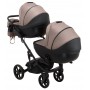Коляска 2 в 1 для двойни Bair Next DUO Soft 03 темный капучино