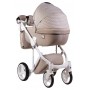 Коляска 2 в 1 Adamex Luciano jeans Q205 капучино (зигзаг)