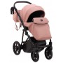 Коляска 2 в 1 Bair Infinity кожа 100% BI-2202 pink powder (розовый пудра)