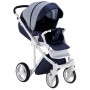 Коляска 2 в 1 Adamex Luciano jeans Q203 синий (зигзаг)