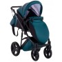 Коляска 2 в 1 Bair Leo шкіра 100% GN-31 морська хвиля