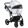 Коляска 2 в 1 Bair Polo (Silver) шкіра 100% 27S срібло (перламутр)