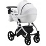 Коляска 2 в 1 Bair Next White кожа 100% 65 белый