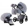 Коляска 2 в 1 Adamex Lucianо CR227 сірий льон - сіра шкіра (видавлений точка)