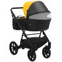 Коляска 2 в 1 Bair Kiwi шкіра 100% BK-63/69 Жовтий-Чорний