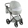 Коляска 2 в 1 Adamex Luciano шкіра 100% Q101 сірий