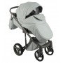 Коляска 2 в 1 Adamex Luciano шкіра 100% Q101 сірий