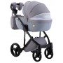 Коляска 2 в 1 Adamex Lucianо CR227 сірий льон - сіра шкіра (видавлений точка)