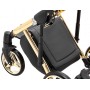 Коляска 2 в 1 Adamex Chantal Polar (Gold) кожа 100% C110 черный