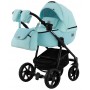Коляска 2 в 1 Adamex Hybryd Plus BR233 блакитний - блакитна шкіра (видавлений точка)