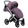 Коляска 2 в 1 Bair Next White кожа 100% 62 светло-сиреневый