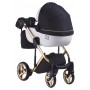 Коляска 2 в 1 Adamex Luciano Polar (Gold) Y802 білий (шкіра) - чорний