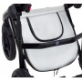 Коляска 2 в 1 Bair Mirello Plus шкіра 100% MP-31 срібло, перламутр - чорний