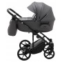 Коляска 2 в 1 Adamex Porto Light ECO кожа 100% SA-4 темно-серый