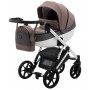 Коляска 2 в 1 Bair Next White Soft 52 темный капучино