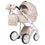 Коляска 2 в 1 Adamex Luciano шкіра 100% 67S бежевий