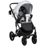 Коляска 2 в 1 Bair Polo (Silver) шкіра 100% 27S срібло (перламутр)