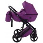 Коляска 2 в 1 Bair Leo шкіра 100% GN-41 фіолетовий