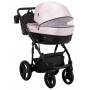 Коляска 2 в 1 Bair Play Plus BPL-108 розовый (пудра) перламутр - черный