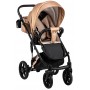 Коляска 2 в 1 Bair Polo (Cooper) кожа 100% 26C капучино (перламутр)