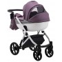 Коляска 2 в 1 Bair Next White кожа 100% 62 светло-сиреневый