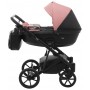 Коляска 2 в 1 Bair Kiwi шкіра 100% BK-44/15 рожевий (пудра) - чорний