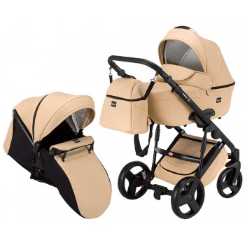 Коляска 2 в 1 Bair Leo шкіра 100% GN-44 бежевий