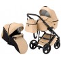 Коляска 2 в 1 Bair Leo кожа 100% GN-44 бежевый