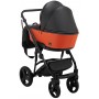 Коляска 2 в 1 Bair Mirello шкіра 100% M-30/19 терракот-чорний