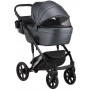 Коляска 2 в 1 Bair Polo (Silver) кожа 100% 33S графитовый (перламутр)