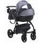 Коляска 2 в 1 Bair Next кожа 100% 19 графит (перламутр)