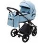 Коляска 2 в 1 Adamex Porto Light ECO кожа 100% SA-17 голубой