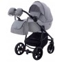 Коляска 2 в 1 Adamex Hybryd Plus BR204 светло-серый - серая кожа (выдавленная точка)