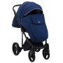 Коляска 2 в 1 Adamex Chantal C204-CZ темно-синій білий кант)