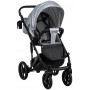 Коляска 2 в 1 Bair Polo (Black) шкіра 100% 31 сірий (перламутр)