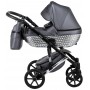 Коляска 2 в 1 Bair Star (Silver) шкіра 100% 33S графіт (перламутр) - графітова люлька