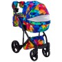 Коляска 2 в 1 Adamex Luciano Y123 різнобарвний калейдоскоп
