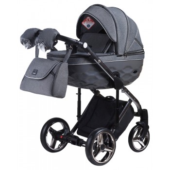 Коляска 2 в 1 Adamex Chantal Polar (Graphite) C5 графітовий