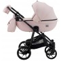 Коляска 2 в 1 Adamex Hybryd Plus BR229 рожевий (пудра) - рожевий (пудра) шкіра (видавлений точка)