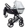 Коляска 2 в 1 Bair Mirello Plus шкіра 100% MP-31 срібло, перламутр - чорний