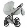 Коляска 2 в 1 Adamex Luciano шкіра 100% Q101 сірий