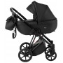 Коляска 2 в 1 Bair Infinity шкіра 100% BI-2230 black (чорний)