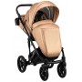 Коляска 2 в 1 Bair Polo (Black) шкіра 100% 26 капучино (перламутр)