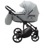 Коляска 2 в 1 Adamex Porto Light ECO кожа 100% SA-3 светло-серый