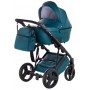Коляска 2 в 1 Bair Leo шкіра 100% GN-31 морська хвиля