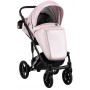 Коляска 2 в 1 Bair Polo (Silver) шкіра 100% 39S рожевий (перламутр)